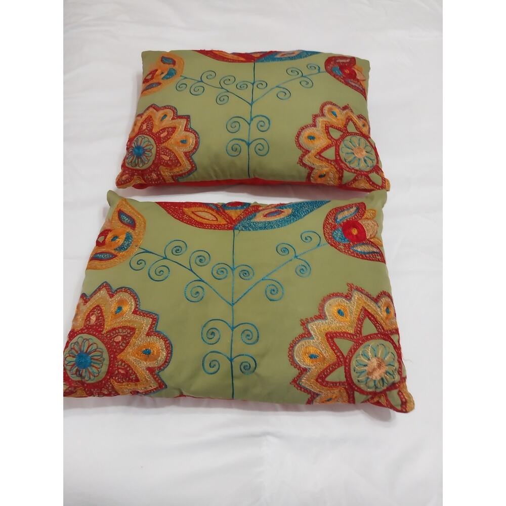 Pier One Floral Pillows Set Of 2 Size 24 X 12